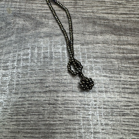 Handmade Elegant Turquoise and Silver Swirl Pendant Necklace - Picture 3 of 4